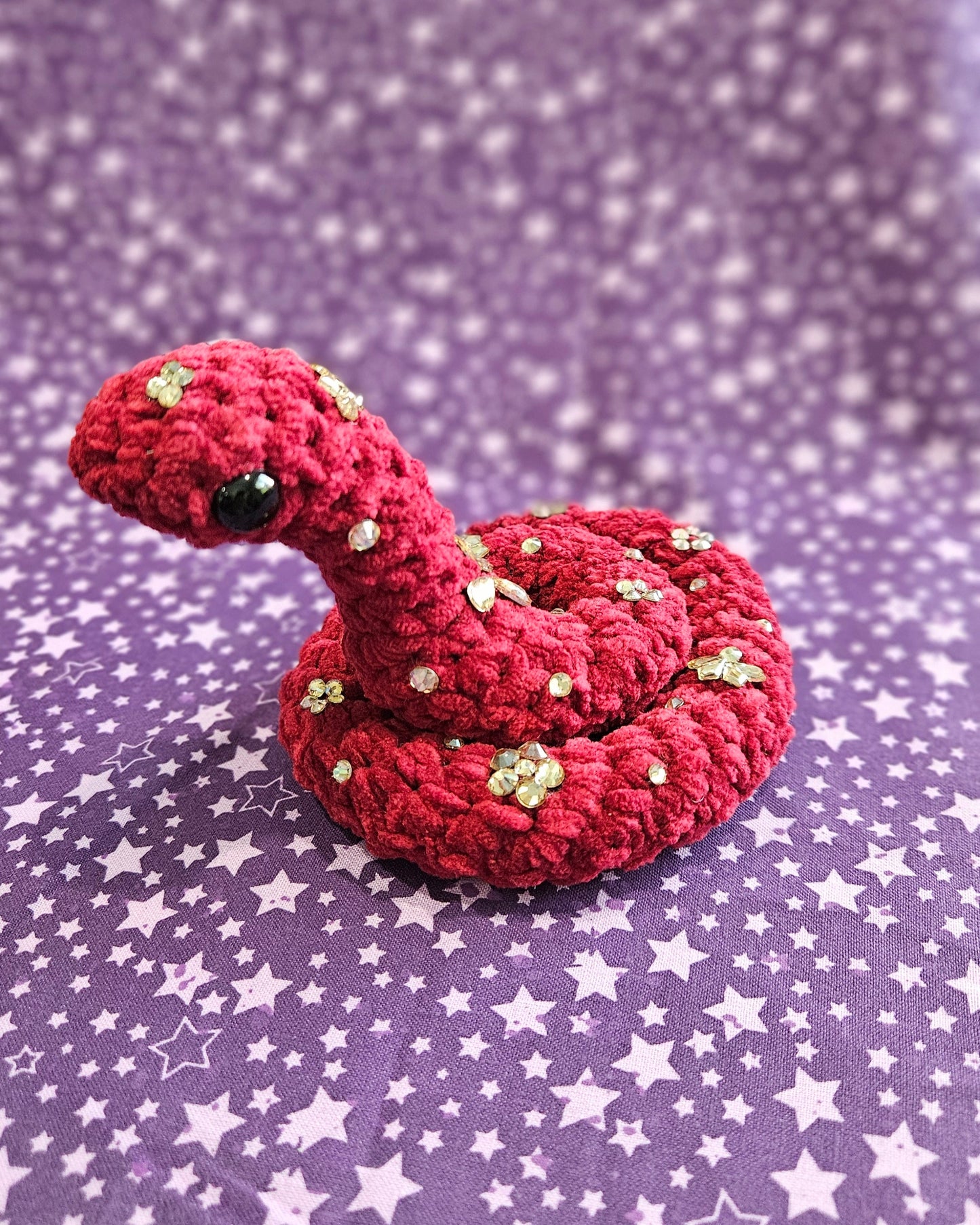 Red Diamond Snake - Crochet Amigurumi