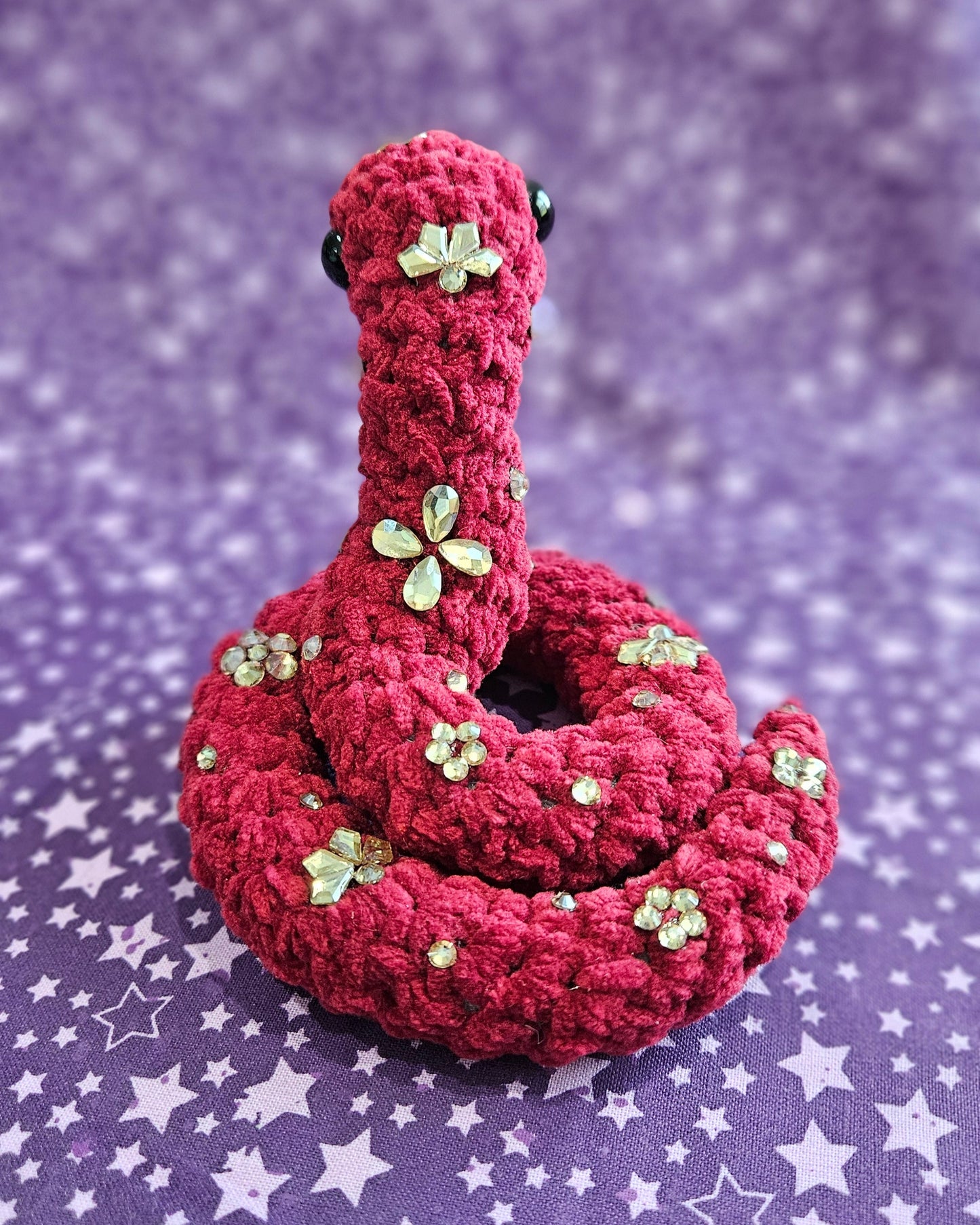 Red Diamond Snake - Crochet Amigurumi
