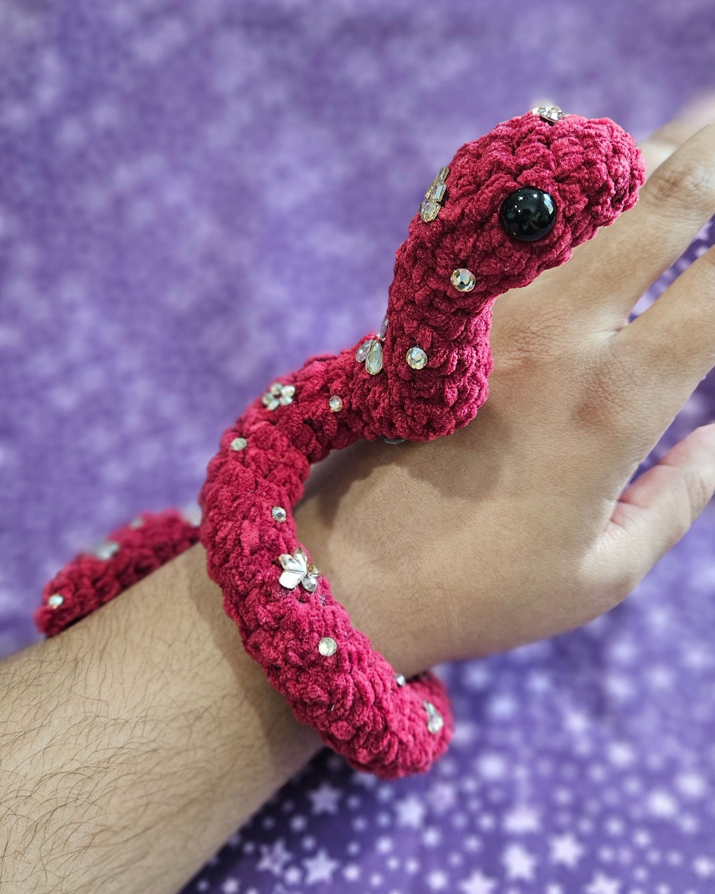 Red Diamond Snake - Crochet Amigurumi
