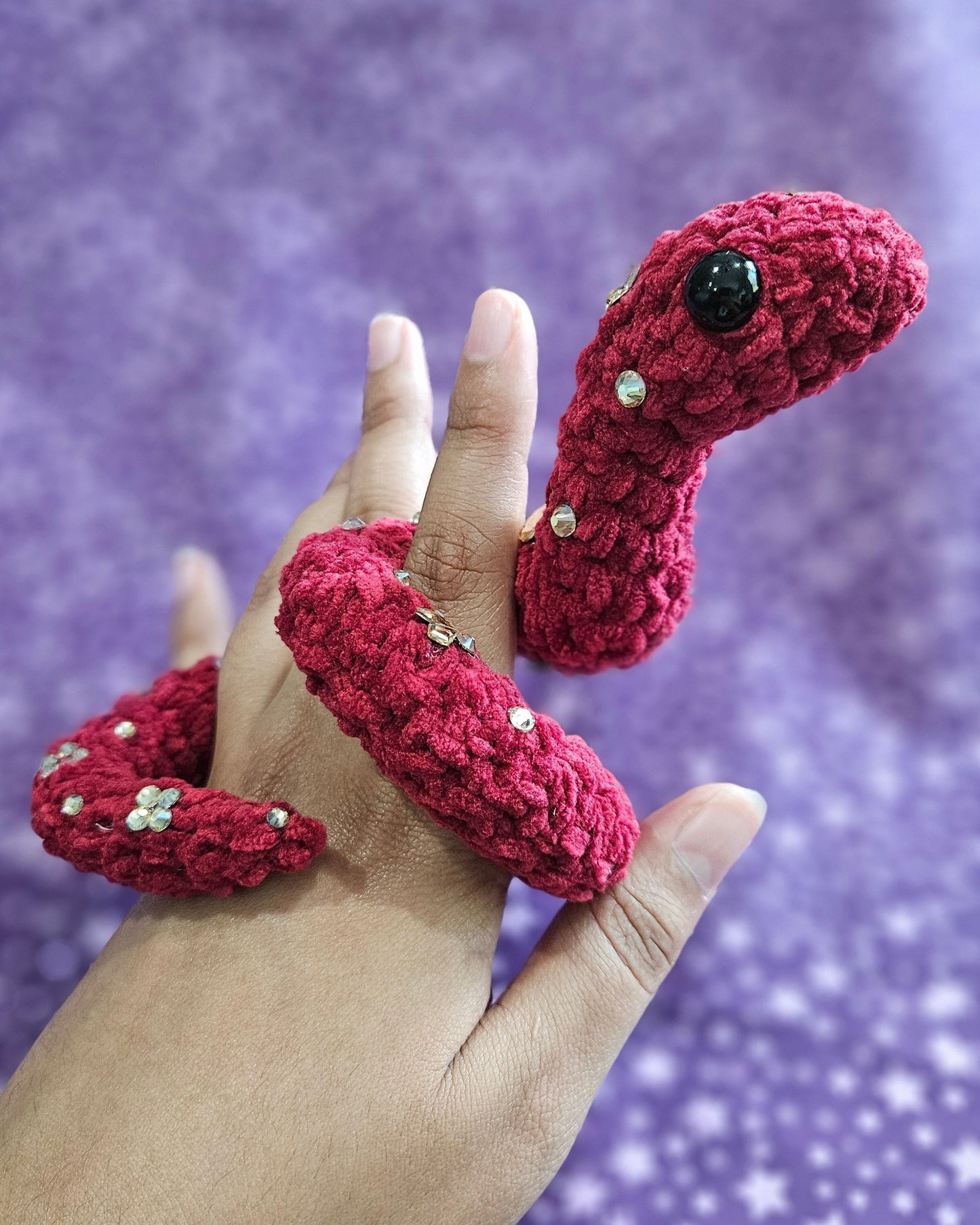 Red Diamond Snake - Crochet Amigurumi