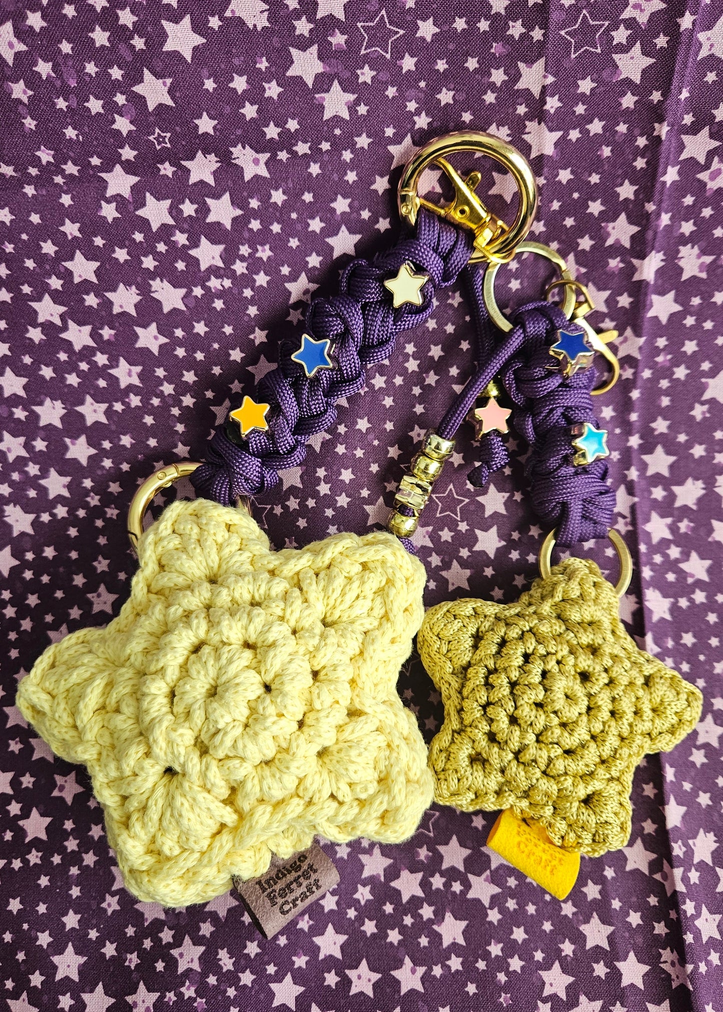 Crochet Star Keychain - GLOW IN THE DARK
