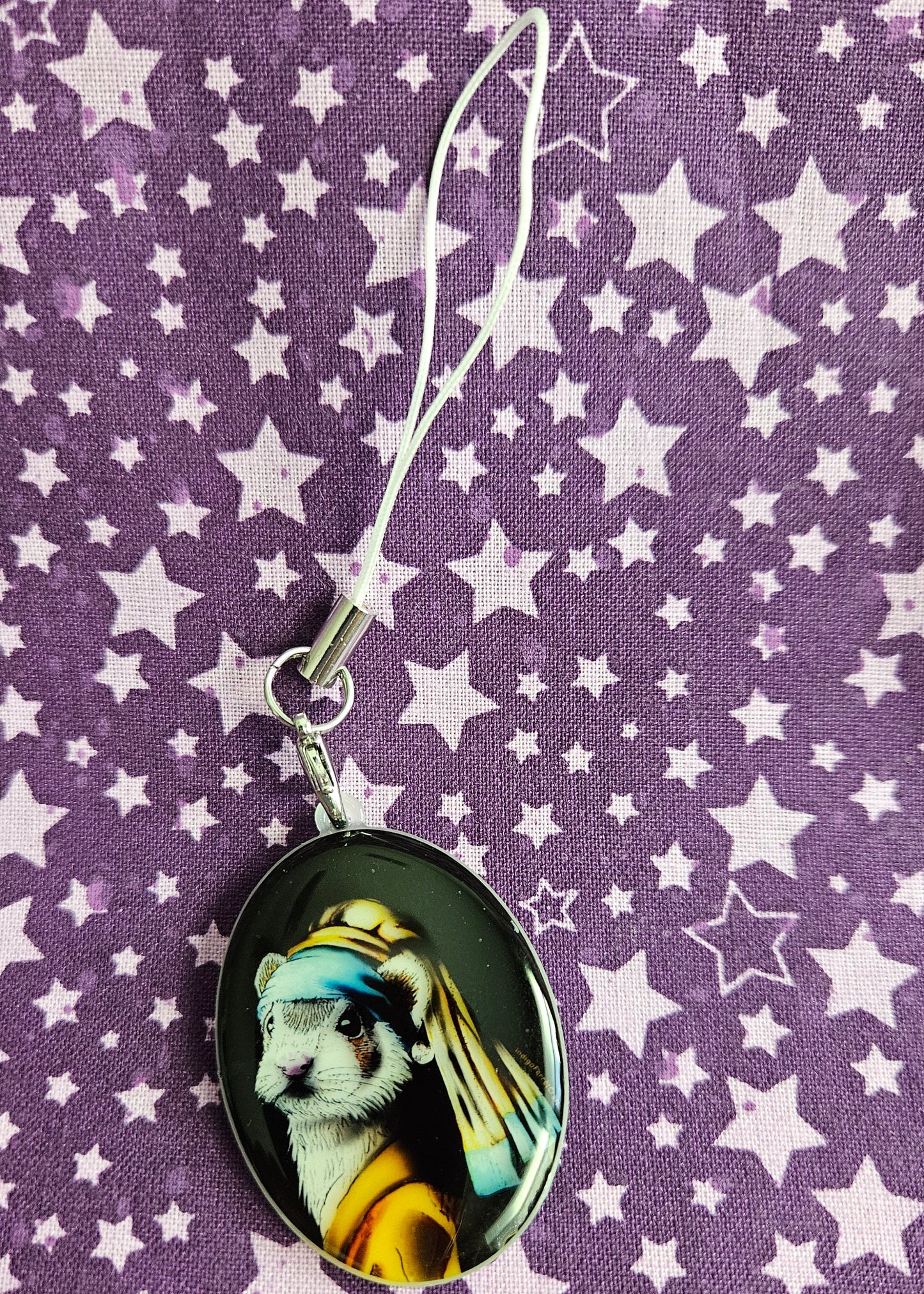 Ferret with Pearl Earring - Acrylic Charm