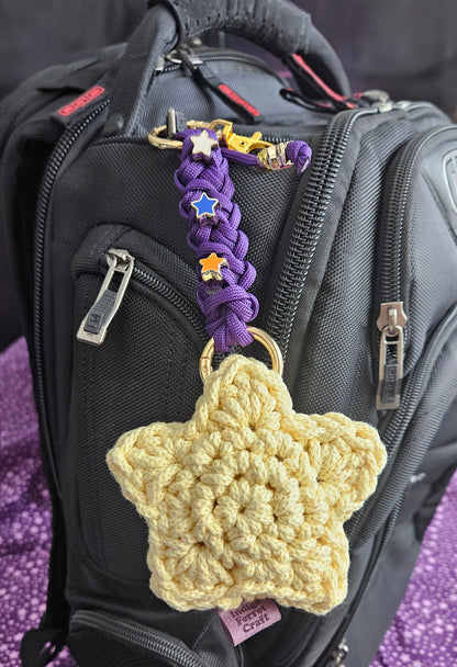 Crochet Star Keychain - GLOW IN THE DARK