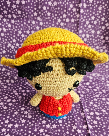 Straw Hat Pirate Amigurumi - Medium