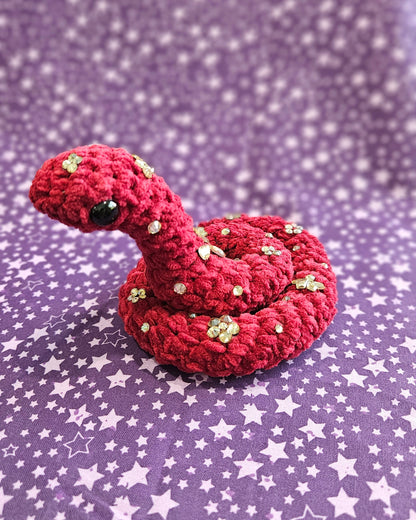 Red Diamond Snake - Crochet Amigurumi