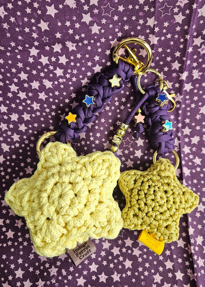 Crochet Star Keychain - GLOW IN THE DARK